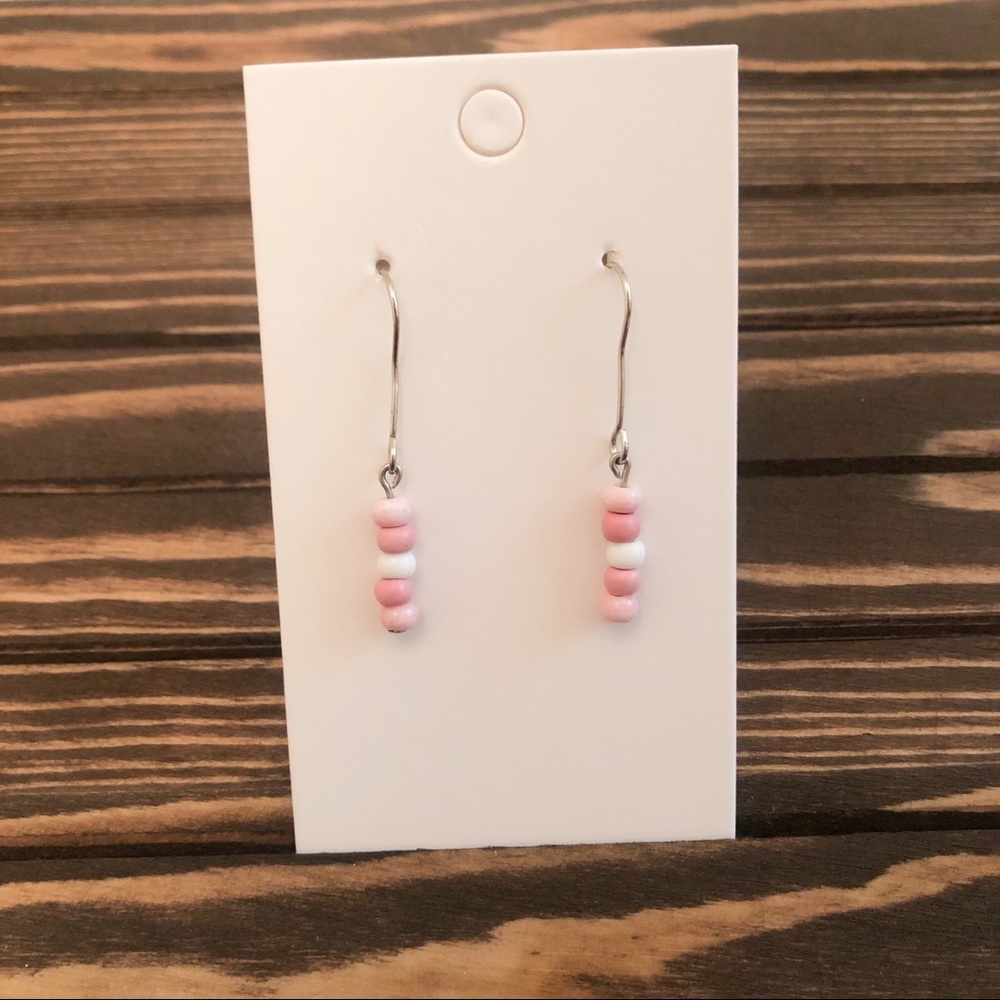 Handmade Clay Earrings - Pink